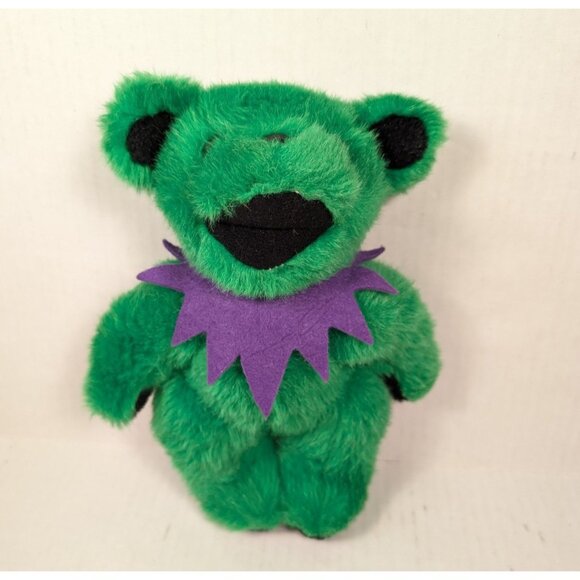 Vintage Grateful Dead Bear Plush Jointed 90s Green Steven Smith Stuffed Animals - Picture 1 of 6